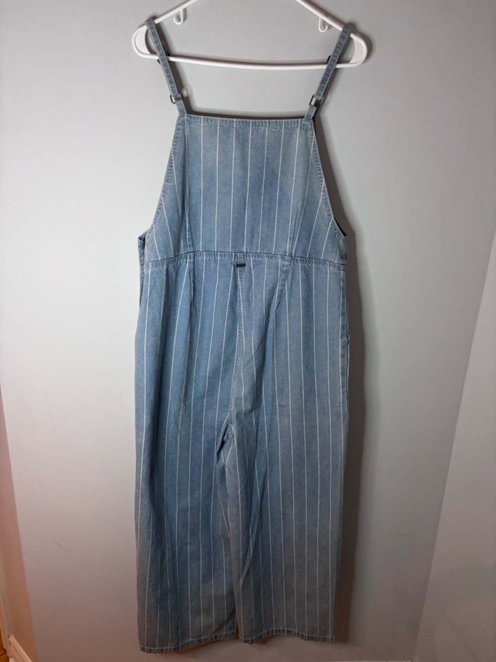 RVCA Light Blue Pinstripe Denim Overalls - Picture 7 of 8
